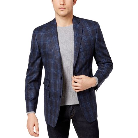 michael kors mens knit two button blazer jacket|Michael Kors Mens Textured Two.